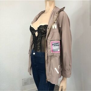 a02 TOBY BLACK beige POSITIVE jacket size:S